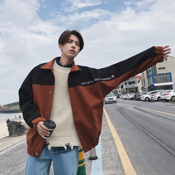 秋季新款外套男韓版潮流青年修身帥氣夾克男士燈芯絨春秋衣服