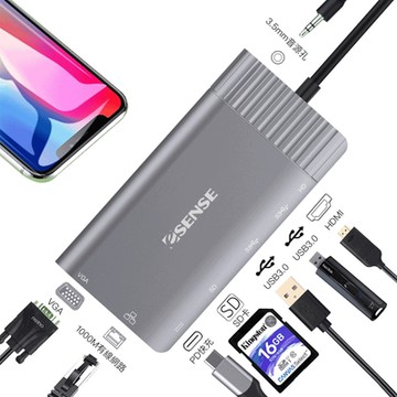 Esense Type-C TO HDMI 8合1 轉接器 (01-ECH752)