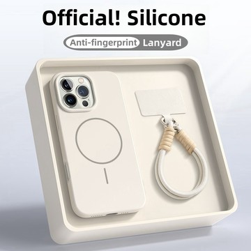 高品質液態矽膠細圈磁吸掛繩手機殼用於iPhone16 15 Pro MAX 14 13 12 11 新款液態磁吸殼