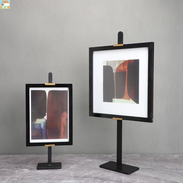 北歐金屬畫架樣板房售樓部臥室書房客廳餐廳電視柜桌面家居擺件