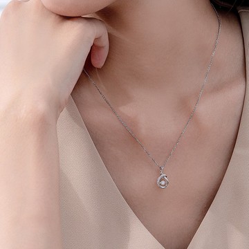 京華鑽石 跳舞鑽石 18K金 共0.17克拉 舞動樂章 輕奢鑽石項鍊