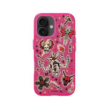 iPhone 16 Clear 粉漾桃 - Stranger Things - 地獄火