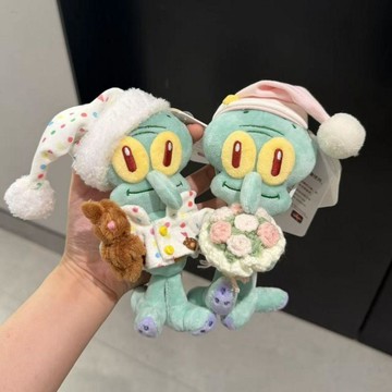 桃園出貨✨ 新款正版章魚哥包包掛件卡通毛絨可愛寶寶海綿毛絨公仔玩具玩偶送禮物