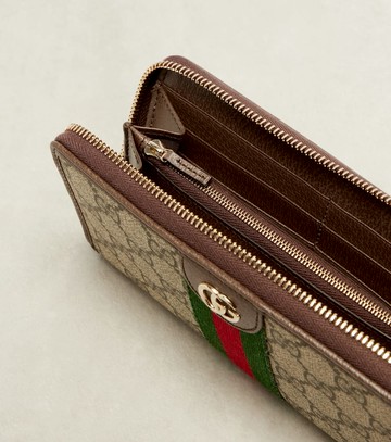 Gucci Ophidia leather-trimmed wallet