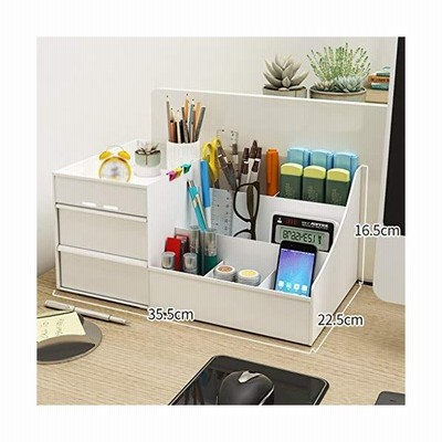 卓上収納ボックス デスク上置き棚 引き出し型 組立不要 仕切り 大容量 多機能 整理整頓 おしゃれ 丈夫 手入れ簡単 ペン立て 小物入れ コスメ道具入 通販 Lineポイント最大get Lineショッピング