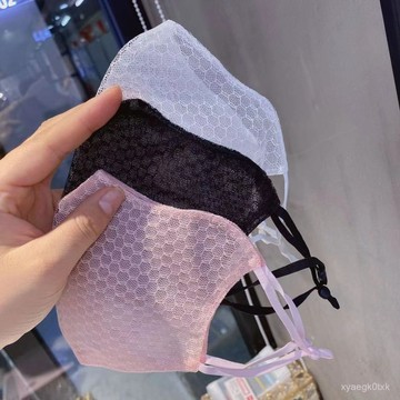 🔥臺灣出貨🔥【1299人好評】夏季新款超輕薄洋氣潮流網紅網格兩層紗立體防曬口罩透氣水洗均碼 PMEK