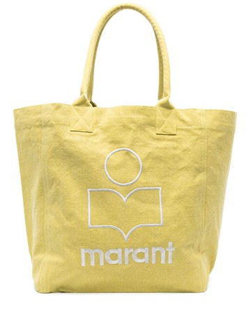 ISABEL MARANT - Yenky logo-embroidered tote bag - women - Organic Cotton - One Size - Green