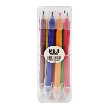 MUJI 無印良品 雙頭水性筆組  多色  12支