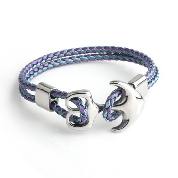 男手鍊｜船錨．鋼絲．大尺碼．客製刻字