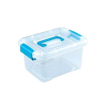 【蝦皮直營】透明手提箱 手把收納盒 可提式整理盒 收納盒 收納箱 手提箱 收納 帶蓋收納盒 SN0812