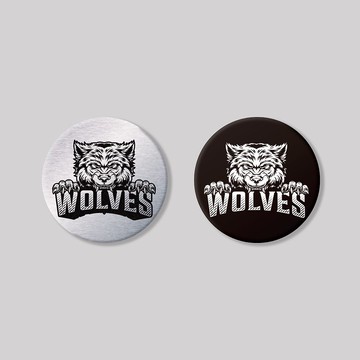 狼王/圓形/鋁牌飾貼 SunBrother孫氏兄弟