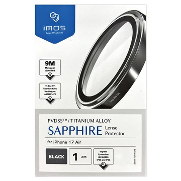 imos 藍寶石鏡頭保護鏡 鈦合金材質 黑色  1個  iPhone Air