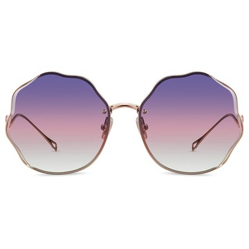 Helen Keller 雲朵樣多邊框太陽眼鏡 俏皮紫