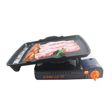 韓國最新火烤斜烤盤+卡旺k1-a005d雙安全卡式爐