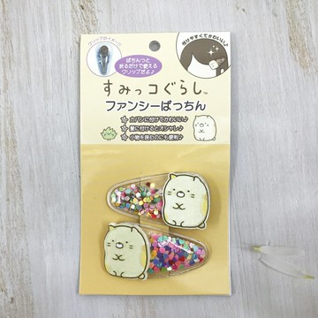 日本 角落生物 貓咪造型 彈力夾 髮夾(2支入)-日本直送｜小鶴日貨