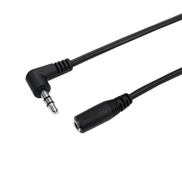 i-gota 愛購它 L型 3.5 AUX 立體聲延長線，3.5mm公對母  3.5PS02-L  黑色  1條