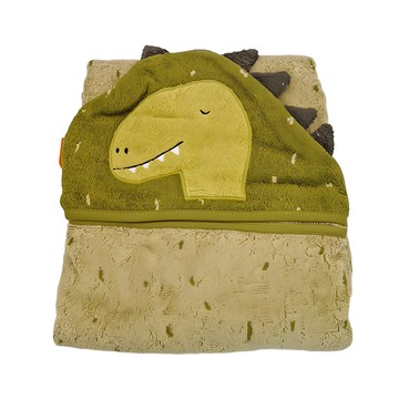 Trixie 動物造型有機棉連帽浴巾 70x130cm - 威力恐龍  1條