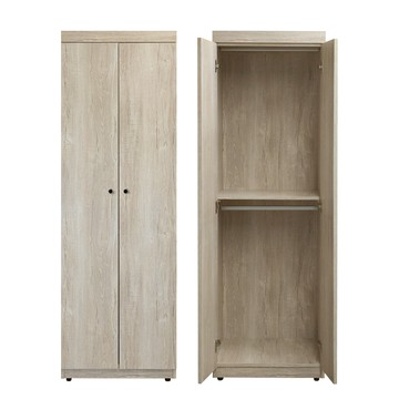 【KIKY】愛美時尚2尺雙吊開門衣櫃2入