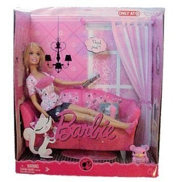 Barbie(バービー) Think Pink Sofa and Barbie(バービー) Doll ドール