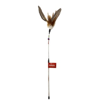 PetBest 仲夏夜之夢鋼絲逗貓棒 AT-3656  棕色  1支