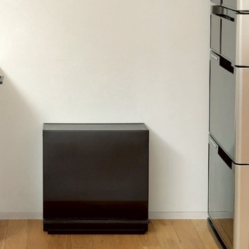 SOLOW系列 多功能抗菌單層收納櫃垃圾桶 22.5L 黑色