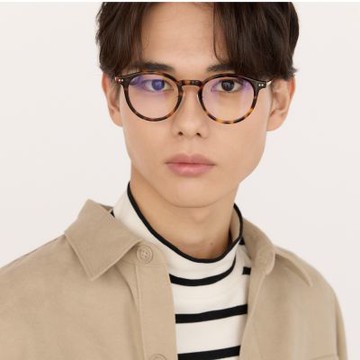 CARIN 波士頓圓框膠框光學眼鏡/豹紋#ROY R C3