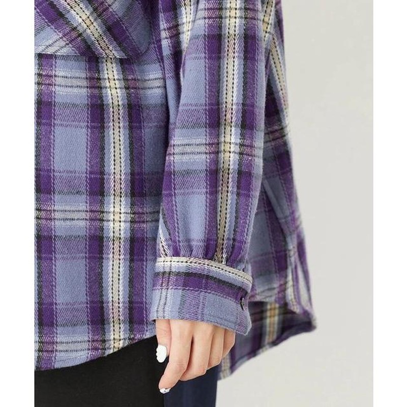 ☆セール SALE☆ ミルクフェド MILKFED. BACK LOGO PLAID SHIRT バック