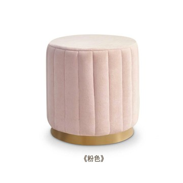 【多木家居】木斯MOOSE-37/30公分輕春絲絨圓凳（5色可選）