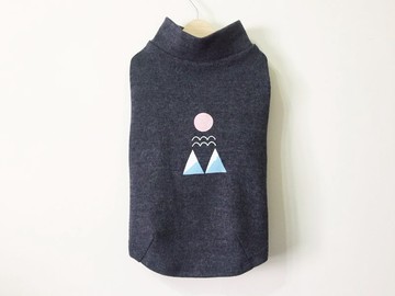 【絹印寵物衣】內搭長袖的低調灰毛衣