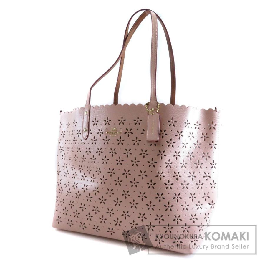 COACH コーチ フラワーパンチング F37650 トートバッグ レザー