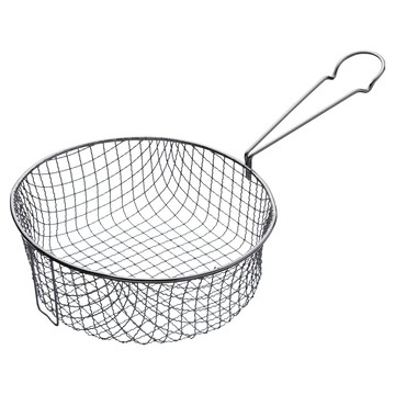 KitchenCraft 夾式長柄炸籃 圓 20cm 鍍錫鋼材質 適用洗碗機  1個