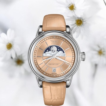 AVIATOR 飛行員 DOUGLAS MOONFLIGHT 月相顯示時尚腕錶-V13302594