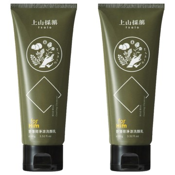 tsaio 上山採藥 for Him野薄荷淨涼洗顏乳 溫和保濕  100g  2條