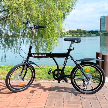 YELLOWCORN 都會摺疊自行車  黑色  1個  147cm