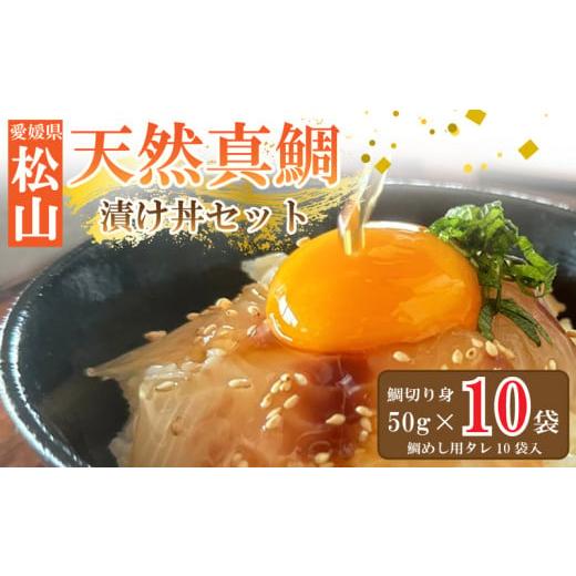 ふるさと納税 愛媛県 松山市 （天然真鯛 漬け丼セット 50g × 10パック 鯛めし 宇和島 風 冷凍 鯛 小分け 漬け丼 鯛 国産 鯛 使用 漬け丼 海鮮丼 …