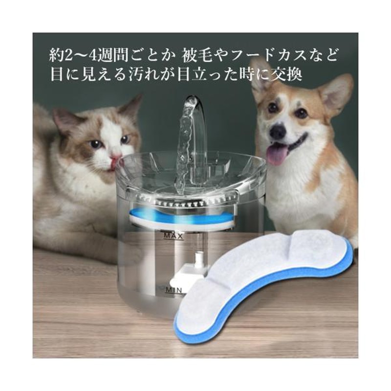 ペット給水器 フィルター 5個パック 自動給水器 猫 犬 水飲み器 循環式給水器 活性炭フィルター 替えフィルター ((S | LINEブランドカタログ