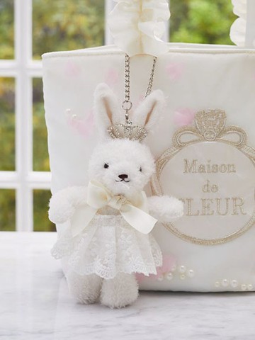 公主風蕾絲澎裙造型毛絨兔子吊飾(08000503000) - Maison de FLEUR