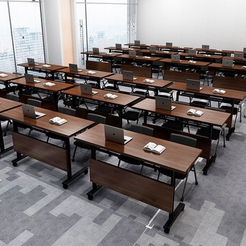 含運 培訓長條會議桌可折疊移動桌子教育機構輔導課桌簡約可拼接辦公桌