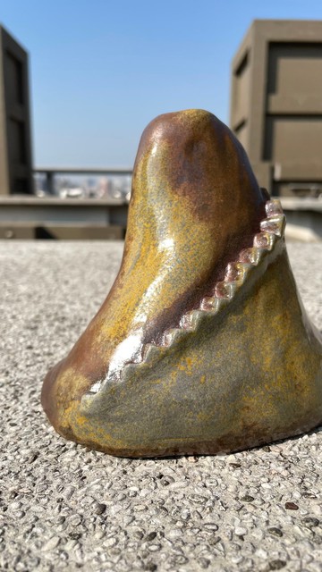 手作柴燒花插容器_步步高升