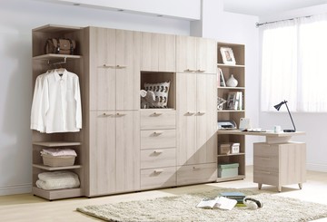 【歐風別館】珊蒂10.5尺系統衣櫃【基隆至台中免運費】