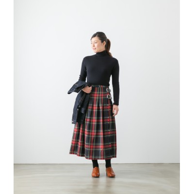 オニール・オブ・ダブリン WRAP SKIRT ウール タック ラップスカート ...