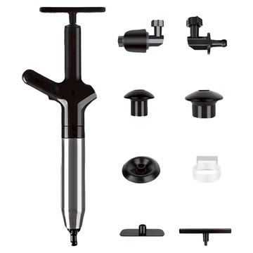 小麥購物 不鏽鋼馬桶疏通器9件組 L1279  黑色  53 x 16 x 5cm