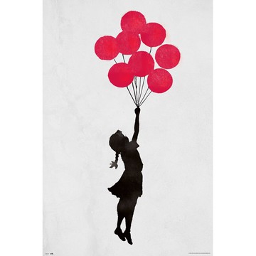 Banksy 班克西 氣球女孩 進口海報