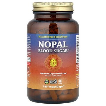 HealthForce Superfoods, Nopal Blood Sugar™，180 粒全素膠囊™（每粒膠囊 500 毫克）
