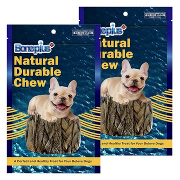 Boneplus 鱈魚編織棒 天然耐嚼犬用零食 適合18週以上幼犬、成犬及老犬  2包  60g  煙燻