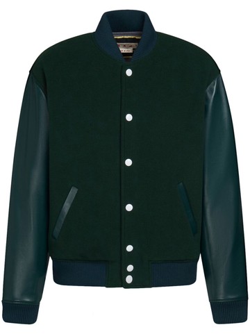 Marni - two-tone bomber jacket - men - Virgin Wool/Polyamide - 56 - Green