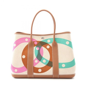 HERMES 愛馬仕 米色 帆布 Garden Party 36 PM 托特包 手提包 K刻 【二手名牌BRAND OFF】