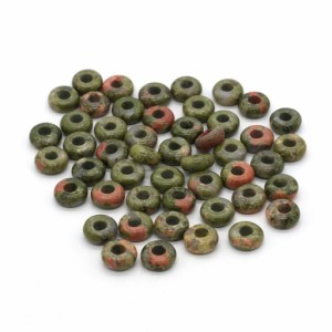 HJKOGH Natural Agates Beads Abacus Shape Big Hole Natural Stone Beads Size for Making Jewelry Necklace Hole Color  Size