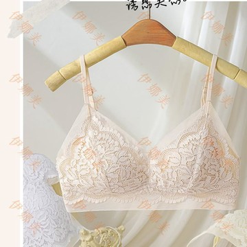 【臺灣出貨👙】2996#法式性感蕾絲美背百搭一排扣夏季細帶露背女士內衣文胸【伊娜美】