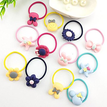 【Emi艾迷】可愛寶貝卡通造型兒童髮圈40入(鐵盒隨機)